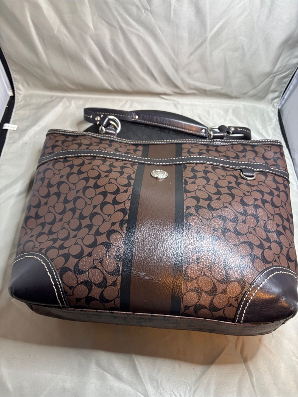 Woman’s coach Brown Patterned Crossbodyu Bag